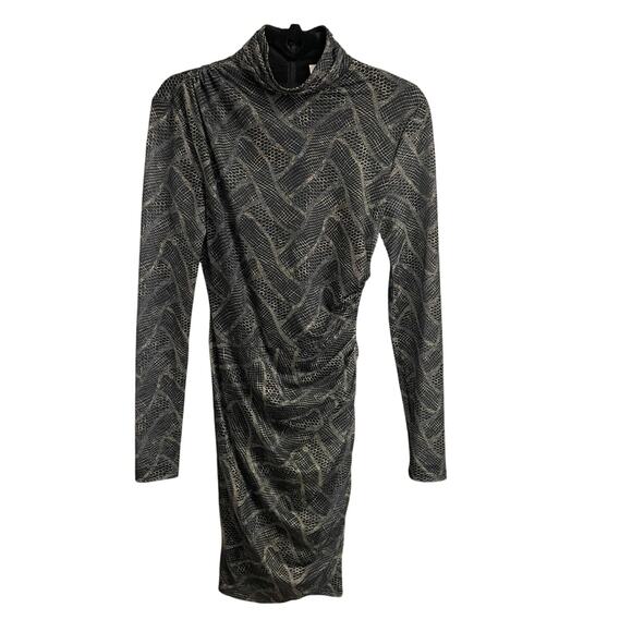 Cinq a Sept Marlene Dress in Black & Toast Abstract Print Womens Size 2 - Picture 2 of 8